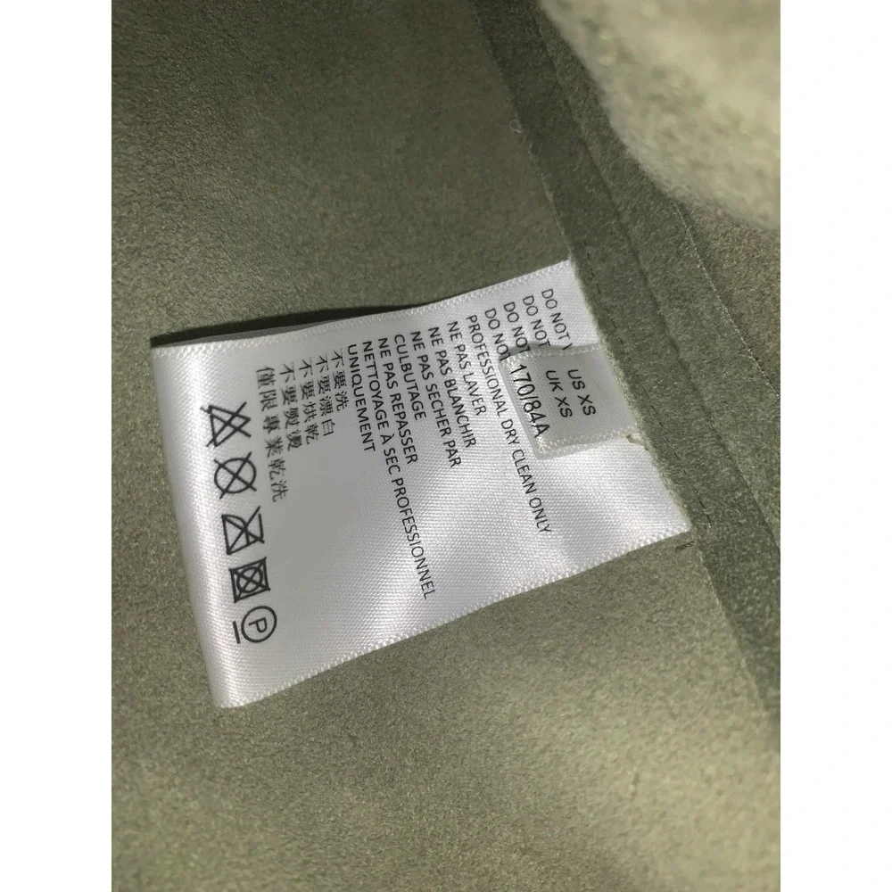 We The Free Free People Green Suede Leather MotUtility Jacket XS Brown Trimo